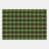 クリスマスホリデーグリーンとレッドプレイド ラッピングペーパーシート (正面3)