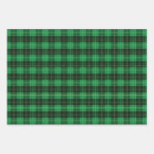 クリスマスホリデーグリーンとレッドプレイド ラッピングペーパーシート (正面2)