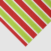 クリスマスホリデーグリーンと赤いストライプクリスマスパターン 薄葉紙 (詳細)