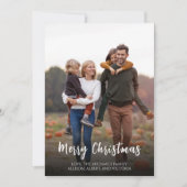 クリスマスホリデーグリーンスノーフレークパターエレガントン シーズンカード (正面)