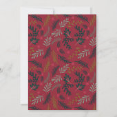 クリスマスホリデーグリーンリースベビーシャワーインヴィ 招待状 (裏面)