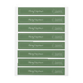 クリスマスホリデーグリーン差出人住所 ラップアラウンドラベル (シート)