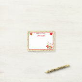 クリスマスホリデーココアとクッキーのグリーンポストイット ポストイット (デスク上)