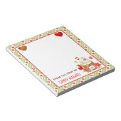 クリスマスホリデーココアとCookieグリーンメモ帳 ノートパッド (アングル)