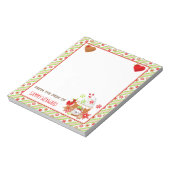 クリスマスホリデーココアとCookieグリーンメモ帳 ノートパッド (回転)