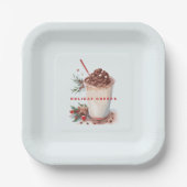 クリスマスホリデーコーヒーミングルパーティー ペーパープレート (正面)