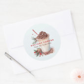 クリスマスホリデーコーヒーミングルパーティー ラウンドシール (封筒)