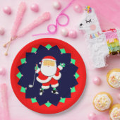 クリスマスホリデーゴルフパーティ ペーパープレート (パーティー)