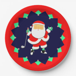 クリスマスホリデーゴルフパーティ ペーパープレート