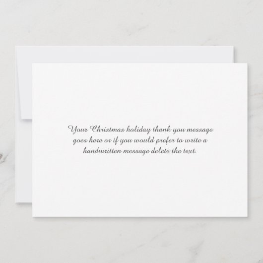 クリスマスホリデーサンキュースノーフレークスカード サンキューカード (裏面)