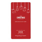 クリスマスホリデーサンキューボックスシールステッカー ラベル (正面)