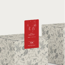 クリスマスホリデーサンキューボックスシールステッカー ラベル