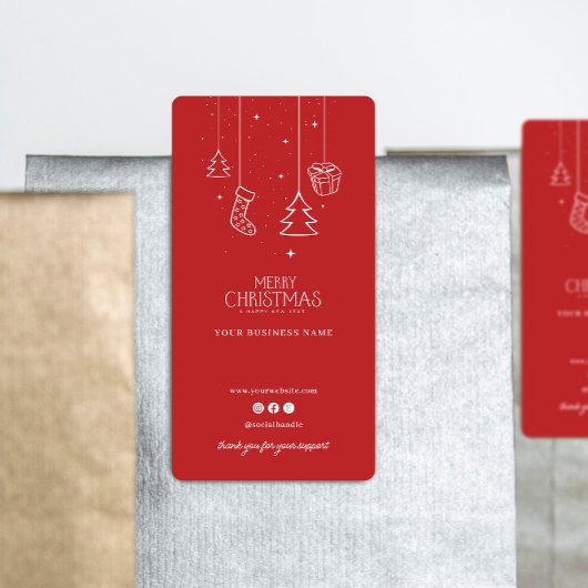 クリスマスホリデーサンキューボックスシールステッカー ラベル