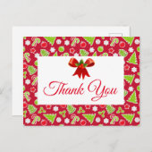 クリスマスホリデーサンキューポストカード ポストカード (正面/裏面)