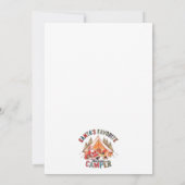 クリスマスホリデーサンタキャンプツリーマウンテンアウトドア シーズンカード (裏面)