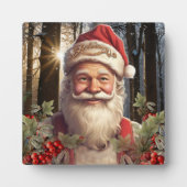 クリスマスホリデーサンタクロース雪の森 フォトプラーク (正面)