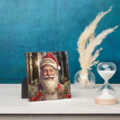 クリスマスホリデーサンタクロース雪の森 フォトプラーク (インサイチュ)