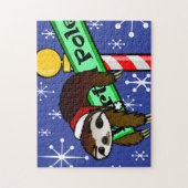 クリスマスホリデーサンタスロススロートマスパズル ジグソーパズル (縦)