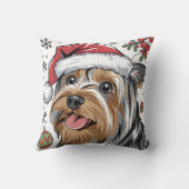 クリスマスホリデーサンタドグテリア装飾用クッション クッション (裏面)