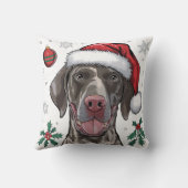 クリスマスホリデーサンタドッグポインタ装飾用クッション クッション (裏面)