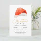 クリスマスホリデーサンタハットパーティの招待状 招待状 (スタンド正面)