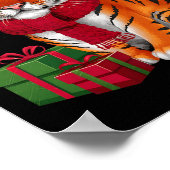 クリスマスホリデーサンタベンガルタイガークリスマス ポスター (角)