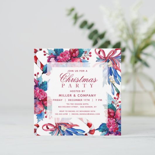 クリスマスホリデーシック企業のクリスマスパーティー 招待状 (スタンド正面)