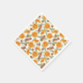 クリスマスホリデーシトラススパイスパターン スタンダードカクテルナプキン (角)