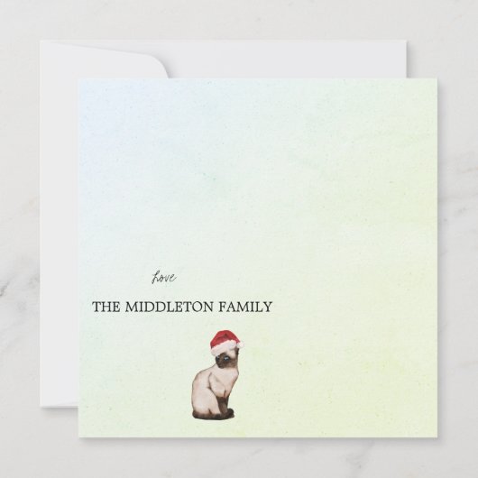 クリスマスホリデーシャメスキャットサンタメリーグリーティング (裏面)