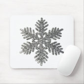 クリスマスホリデーシルバースノーフレークスターデザイン マウスパッド (マウス)