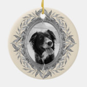 クリスマスホリデーシルバーフレームフォトフェスティバル セラミックオーナメント (裏面)