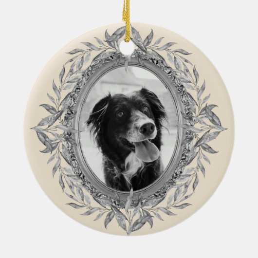 クリスマスホリデーシルバーフレームフォトフェスティバル セラミックオーナメント (裏面)
