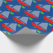 クリスマスホリデーシルボート  ラッピングペーパー (角)