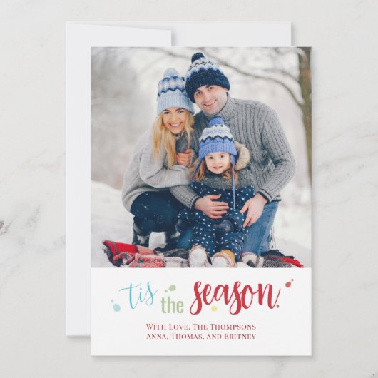 クリスマスホリデーシンプルシティザシーズンカワイイ シーズンカード (正面)