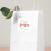 クリスマスホリデーシンプルフェスティバルティザシーズン スクエアシール