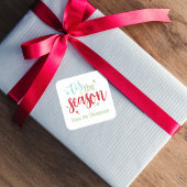 クリスマスホリデーシンプルフェスティバルティザシーズン スクエアシール