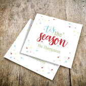 クリスマスホリデーシンプルフェスティバルティザシーズン スタンダードカクテルナプキン