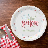 クリスマスホリデーシンプルフェスティバルティザシーズン ペーパープレート