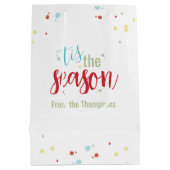 クリスマスホリデーシンプルフェスティバルティザシーズン ミディアムペーパーバッグ (裏面)