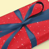 クリスマスホリデーシンプルフェスティバルレッドドットパターン ラッピングペーパー