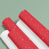 クリスマスホリデーシンプルフェスティバルレッドドットパターン ラッピングペーパー