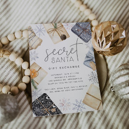 クリスマスホリデーシークレットサンタギフト交換パーティー 招待状