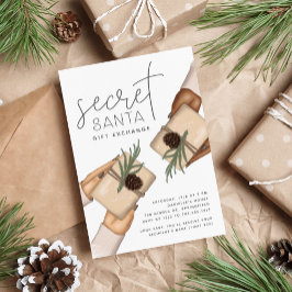 クリスマスホリデーシークレットサンタギフト交換パーティー 招待状