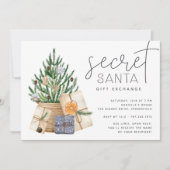 クリスマスホリデーシークレットサンタパーティの招待状 招待状 (正面)