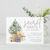 クリスマスホリデーシークレットサンタパーティの招待状 招待状 (スタンド正面)