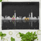 クリスマスホリデーシーズンデコールピロー キッチンタオル (折り畳み)