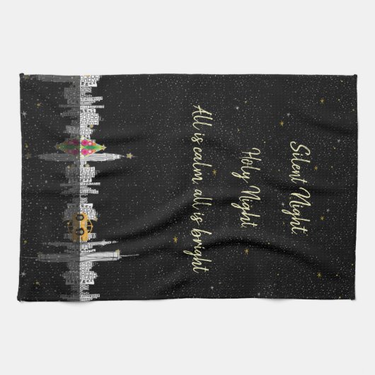 クリスマスホリデーシーズンデコールピロー キッチンタオル (横)