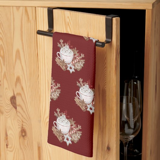 クリスマスホリデーシーズントリートキッチンタオル キッチンタオル (三つ折り)