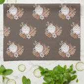 クリスマスホリデーシーズントリートキッチンタオル キッチンタオル (折り畳み)