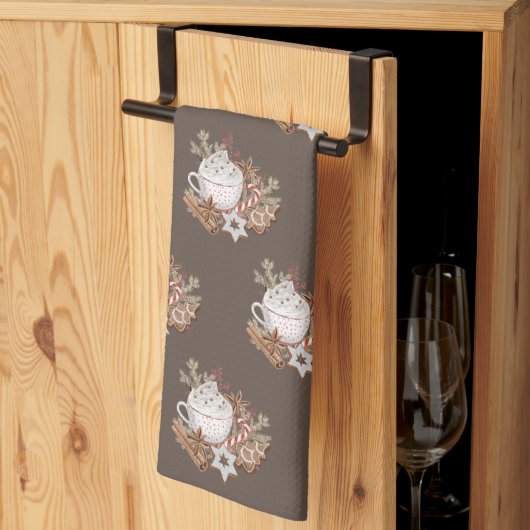 クリスマスホリデーシーズントリートキッチンタオル キッチンタオル (三つ折り)